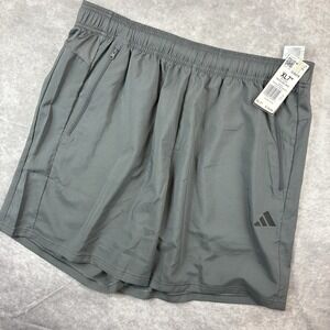 Adidas Shorts Mens XL Grey Training 7" Mid Rise‎ Entrenamiento Performance NEW